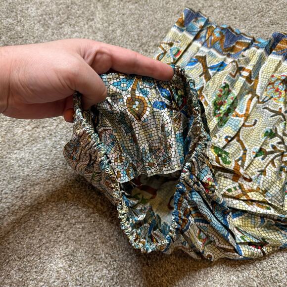 Hermes Silk Pavement Mosaic Tiles Patterned Bomber Jacket And Mini Skirt US 2/38 - Picture 6 of 14